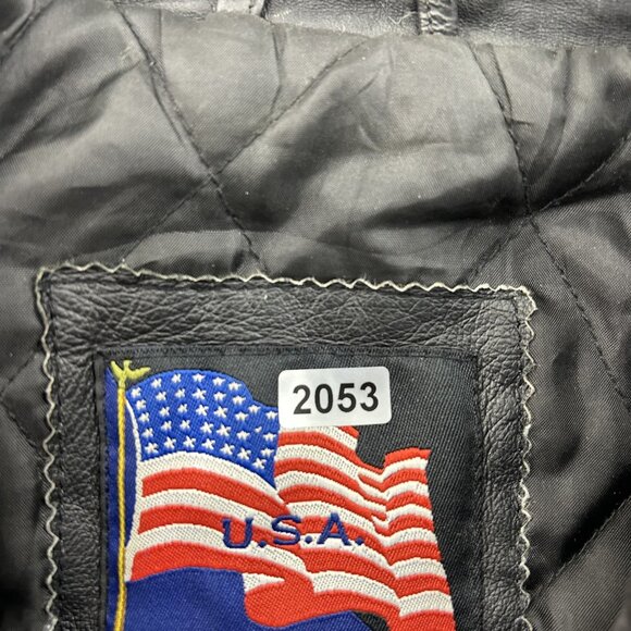 Special Forces Jacket Mens XL Leather Coat Military Patch Skull Green Beret - Picture 11 of 11